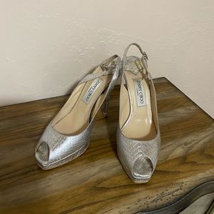 Silver Jimmy Choo Heels.